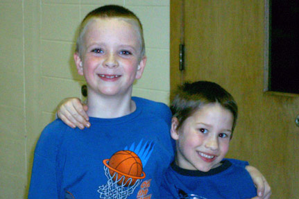 Two Boys Posing for the Camera